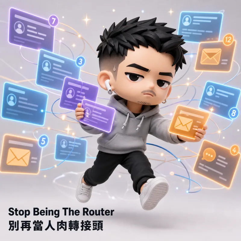 全 Agent 串接 痛點示意圖