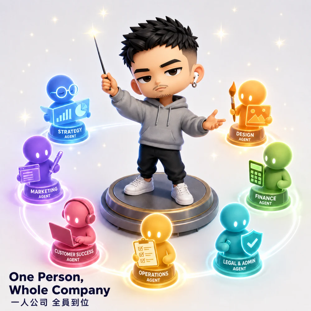超級個體 SUPERSOLO — Think BIG! AI 助理服務示意圖